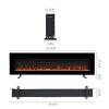 Living and Home 40 Inch Wall Mounted or Freestanding Electric Fireplace with Remote Control