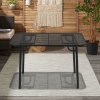 Outdoor Garden Slatted Metal Table Multi Size