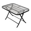 120x80cm Outdoor Folding Table with Umbrella Hole