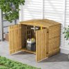 Living and Home Outdoor Wooden Garden Storage Tool Shed Cabinet