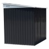 Living and Home 5 x 7FT Sliding Door Pent Roof Garden Tool Shed Outdoor Patio Storage House, Charcoal Black