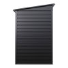 Living and Home 182.6cm H Outdoor Galvanized Steel Storage Shed with Dual Doors, Grey