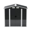 Living and Home 4X7FT Outdoor Metal Garden Storage Shed, Charcoal Black