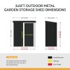 Living and Home 5 x 3 FT Outdoor Metal Storage Shed with Lockable Door