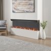 Living and Home 60inch Recessed and Freestanding Electric Fireplace with Remote Control Wall Inset Fire 3 Sided Panoramic