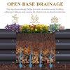 Living and Home Anthracite Galvanised Steel Raised Garden Bed, 100cm W x 100cm D x 30cm H