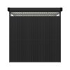 Living and Home 2 X 2.6 X 2M Metal Garden Tool Shed, Charcoal Black