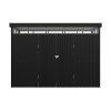 Living and Home 2.6x3x2m Charcoal Black Galvanized Steel Storage Shed with Lockable Doors