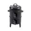 Living and Home 3-In-1 Portable Outdoor Charcoal BBQ Grill Smoker