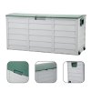 Living and Home 290L Plastic Outdoor Garden Storage Deck Box with Wheels