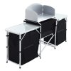 Living and Home Camping Kitchen Stand Unit Foldable Storage Portable Outdoor