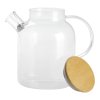 Living and Home 1800ML Clear Glass Teapot Stovetop Safe with Bamboo Lid
