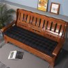 Living and Home Non-slip Sun Lounger Cushion for Garden Patio Black, 160cm(W) x 50cm(D)