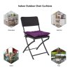 Living and Home 4Pcs Soft Thicken Tatami Seat Cushions Dark Purple, 40cm W x 40cm D x 5cm H