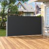 Living and Home 300cm L x 160cm W Grey Outdoor Retractable Privacy Side Awning