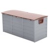 Livingand Home 290L Waterproof Large Plastic Garden Storage Box with Wheels