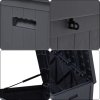 Living and Home 430L Grey Waterproof Garden Storage Box with Dual Handles and Lockable Lid - Large Plastic Tool & Equipment Storage