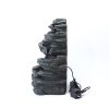 Living and Home Garden Water Feature Outdoor LED Waterfall Electric Fountain Rockery Decor