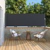 Living and Home 300cm Outdoor Patio Retractable Side Awning Balcony Sunshade Blind, Dark Grey