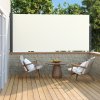 Living and Home Beige Outdoor Retractable Privacy Side Awning, 300cm (W) x 140cm (H)