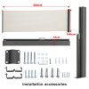 Living and Home Beige Outdoor Retractable Privacy Side Awning, 300cm (W) x 140cm (H)