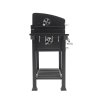 Living and Home Portable Outdoor Charcoal BBQ Grill with Side Shelves