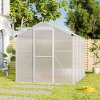 Living and Home 8ft × 6ft Aluminium Hobby Greenhouse with Window Opening and Sliding Door