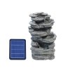Living and Home Garden Water Feature Outdoor LED Waterfall Fountain Rockery Decor