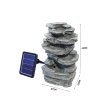 Living and Home Garden Water Feature Outdoor LED Waterfall Fountain Rockery Decor
