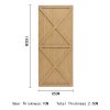 Living and Home Garden Flat Top Pine Wood Gate Kit, 85cm W X 183cm H