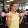 Living and Home Pair of 1kg Hex Dumbbells with Non-slip Grip