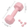 Living and Home Pair of 1kg Hex Dumbbells with Non-slip Grip