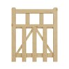 Living and Home 2.5x3ft Outdoor Wooden Garden Gate Fence Door