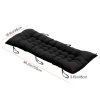 Living and Home Black Non-slip Sun Lounger Cushion for Garden Patio, 125cm(W) x 48cm(D)