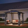3x3M Metal Gazebo with Lights