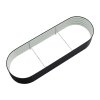 Living and Home Anthracite Oval-Shaped Galvanized Steel Raised Garden Bed, 240cm W x 80cm D x 42cm H
