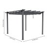 4x3M Aluminum Patio Pergola with Canopy
