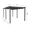 6x3M Aluminum Patio Pergola with Canopy