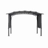 Retractable Arc-Shaped Steel Pergola 360cm W x 283cm D x  227cm H