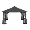Outdoor Garden Gazebo Shade Canopy 395cm W x 295cm D x  280cm H