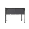 Outdoor Retractable Steel Pergola with Canopy 295cm W x 295cm D x 220cm H
