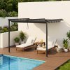 10 x 13FT Outdoor Lean To Pergola with Canopy
