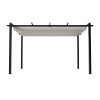 13x10ft Aluminium Pergola with Retractable Roof