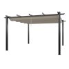 13x13ft Aluminium Pergola with Retractable Roof