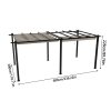 10x20ft Aluminium Pergola with Retractable Roof