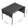 4x3m Outdoor Pergola with Adjustable Canopy