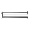 Living and Home Set of 2 Wall-Mounted Spice Racks, Black