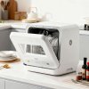 Living and Home 5L Countertop Dishwasher with 6 Wash Programs, Drying Function, Steam Sterilization
