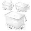 Living and Home 4Pcs Transparent Stackable Storage Box Set