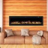 Living and Home 60 Inch Modern LED Electric Fireplace with Remote Control 12 Flame Colours